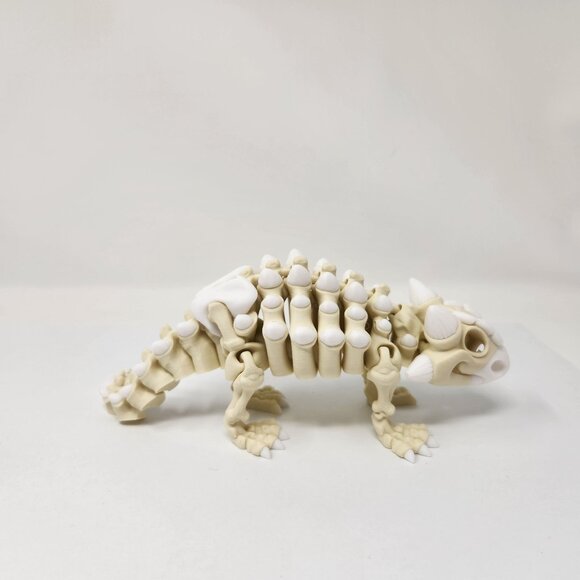 Ankylosaurus Dinosaur Skeleton 3D Printed Articulated Flexi Factory Fig 9" x 3" - Picture 3 of 7